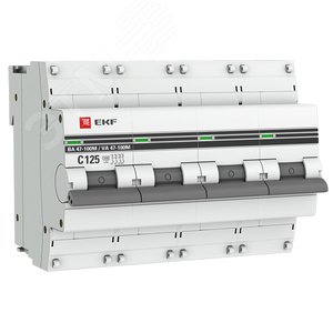 Выключатель автоматический 4P 125А (D) 10kA ВА 47-100M с электромагнитным расцепителем PROxima - фото 1