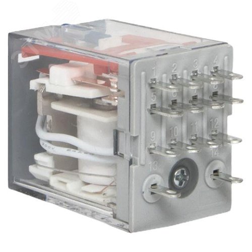 Реле промежуточное с кнопкой и мех. Индикацией RPAt 22/4 5A 110В DC EKF - фото 2