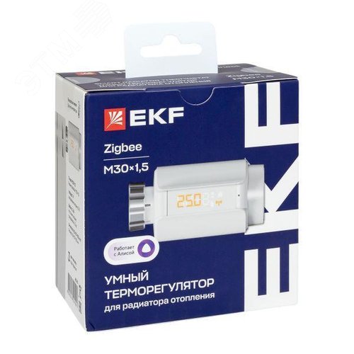 Умный терморегулятор для радиатора отопления (термоголовка) Zigbee EKF Connect - фото 10