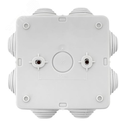 Коробка уравнивания потенциалов КУП-030-031 с крышкой наружная (85х85х40) для прямого монтажа 8 мембр. вводов серая IP55 EKF - фото 3
