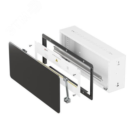 Корпус ArtShell Aesthetic встраиваемый силовой 24 модуля чёрное стекло - фото 6