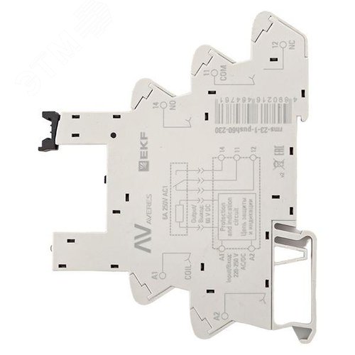 Разъем для реле РM slim 23/1 Push-in 230VАС/60VDC AVERES - фото 6