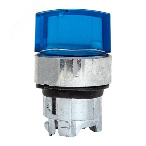 Исполнительный механизм переключателя S4 синий на 2 положения с фиксацией, с подсветкой с короткой ручкой IP65 - фото 6