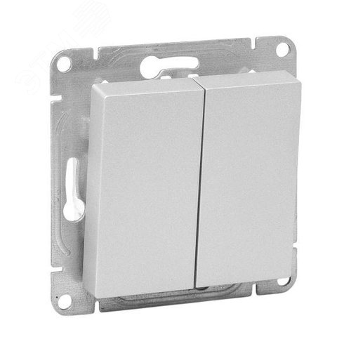 Эпика Механизм выключателя 2кл. перекрестный алюминий EKF - фото 1