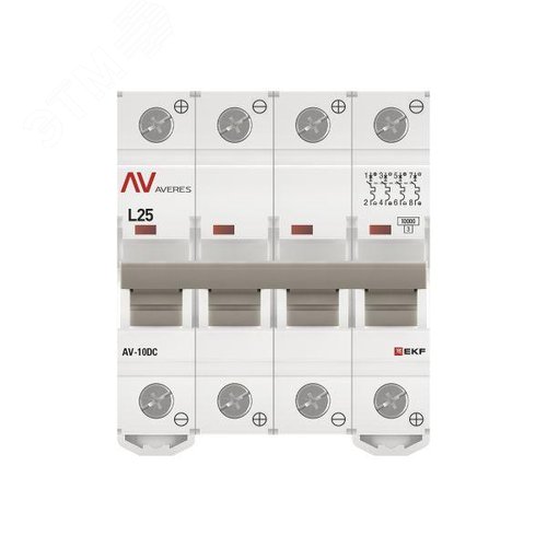 Выключатель автоматический AV-10 DC 4P 25A (L) 10kA EKF AVERES - фото 4