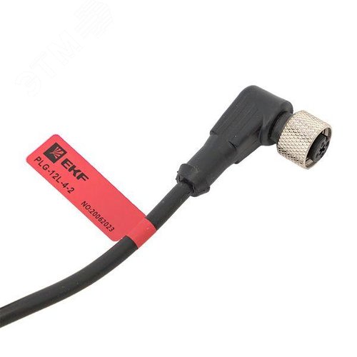 Кабель-разъем М12 4-PIN угловой PLG-12L-4-2 - фото 2