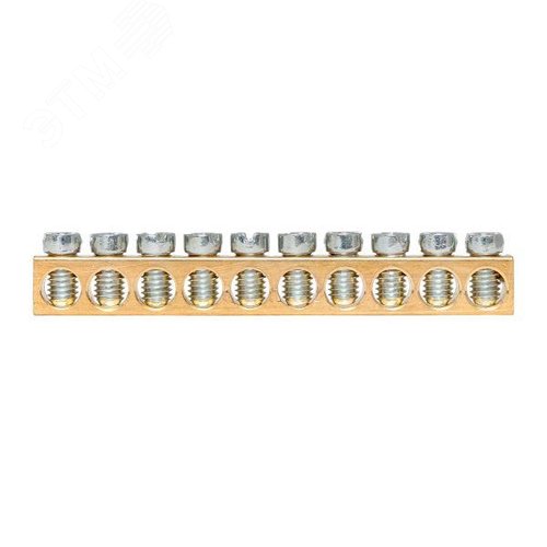 Шина PEN ноль-земля (6х9 мм) 10 отв. для щит в EKFNova, Unix, Unix65 - фото 2