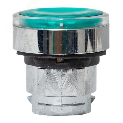 Исполнительный механизм кнопки XB4 зеленый плоский возвратный без фиксации, с подсветкой IP65 - фото 4