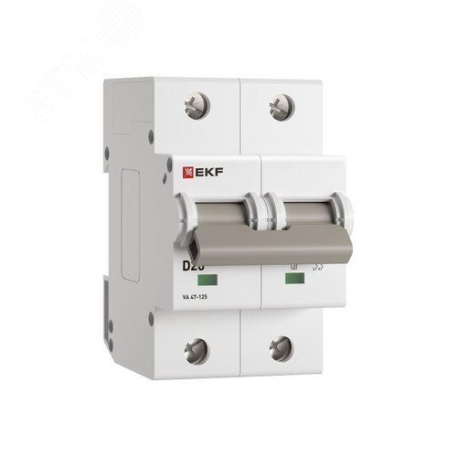 Выключатель автоматический ВА 47-125 2P 20А (D) 15кА PROXIMA - фото 2