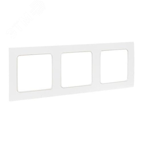 Стокгольм Рамка 3-местная белая - фото 1