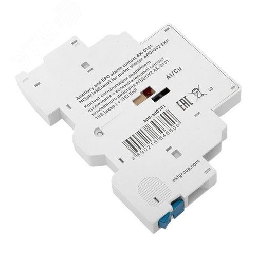 Контакт сигнализации аварийного отключения + вспомогательный контакт мгновенного действия АПД/GV2 АК-0101 1НЗ (авар.) + 1НЗ EKF - фото 7