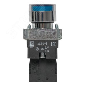 Кнопка BW61 с подсветкой 24В синяя NO PROxima - фото 3