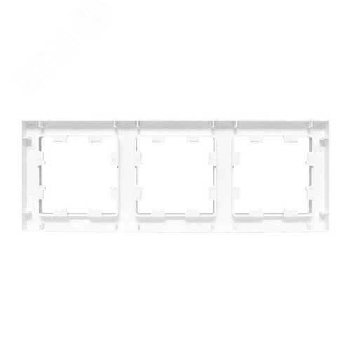 Эпика Рамка 3-местная белый пластик EKF - фото 4