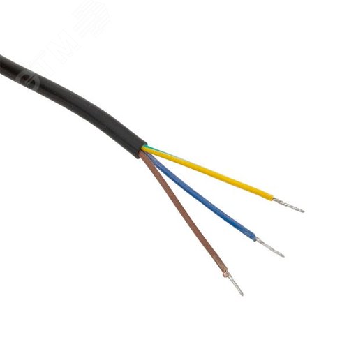 Кабель для подключения светодиодных линейных светильников ДБО-60/120/150 черный 1 метр 3x0,75 мм2 - фото 4