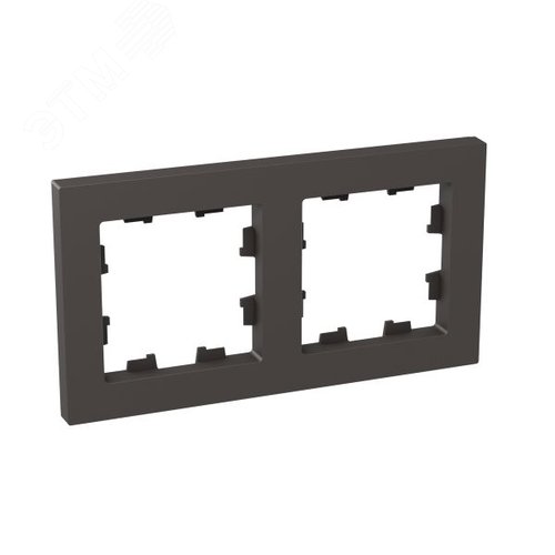 Рамка 2-местная мокко.  пластик Эпика EKF - фото 2