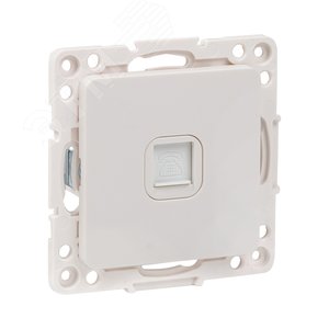 Стокгольм Механизм Розетки Phone 1-местной белый - фото 3