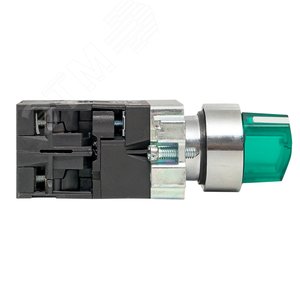 Переключатель BD21 2P c зеленой подсветкой 24В NO PROxima - фото 2