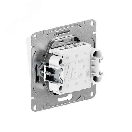 Механизм выключателя. двухклавишный. проходной. графит Эпика EKF - фото 2