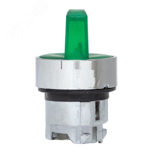 Механизм переключателя исполнительный XB4 зеленый на 2 положения возвратный без фиксации с подсветкой с короткой ручкой PROxima - фото 6