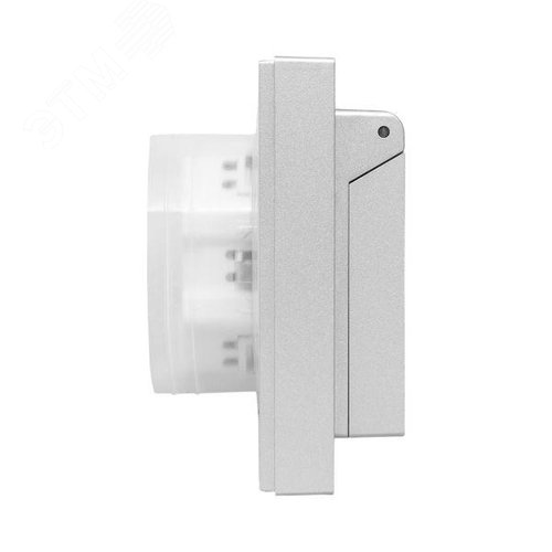 Эпика Механизм розетки двойной 16А IP44 с заземлением со шторками с рамкой с крышками алюминий EKF - фото 5