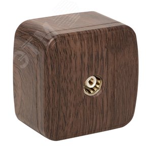 Розетка TV одноместная ОП Минск 75Ом 5-862МГц темное дерево - фото 1