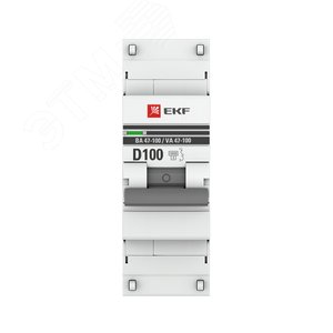 Автоматический выключатель ВА 47-100 1P 100А (D) 10kA PROxima mcb47100-1-100D-pro EKF - 3