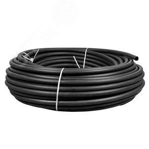 Труба гладкая жесткая ПНД черная d32мм (100м) PROxima - фото 1