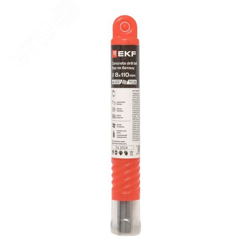 Бур по бетону SDS-plus 8х110 мм (4 резца) - фото 7