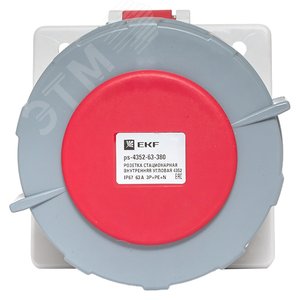 Розетка стационарная внутренняя угловая 4252 3Р+РЕ+N 32А 380В IP67 PROxima - фото 2