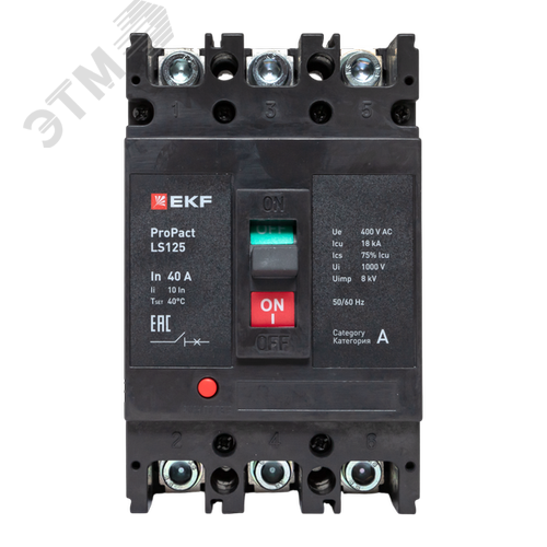 LS125 18кА 3P 40А ProPact EKF - фото 2