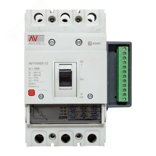 Выключатель автоматический AV POWER-1/3 160А 50кА ETU2.2 - фото 2