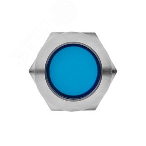 Лампа синяя сигнальная S-Pro67 19 мм 24В - фото 3