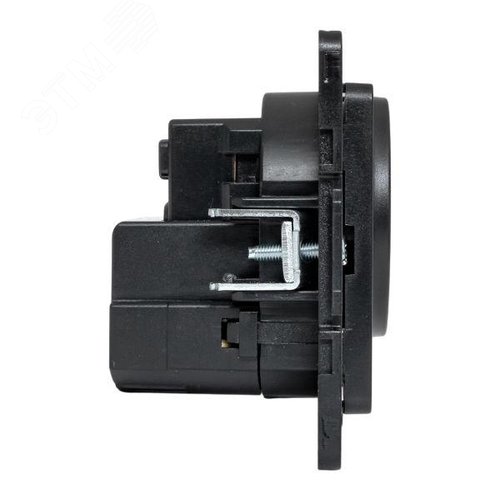 Стокгольм Механизм Розетки 1-местной с/з, USB A+C 16А винтовые клеммы черный с защ. штор. EKF - фото 4