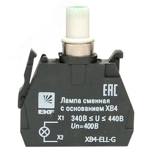 Лампа сменная c основанием XB4 зеленая 400В PROxima - фото 3