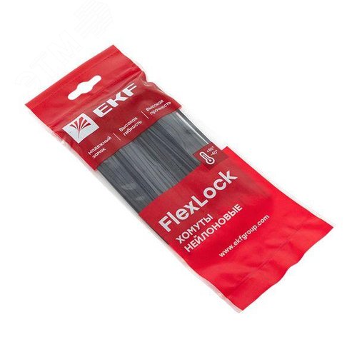 Хомут P6.6 стандартный черный 2.5x160 (100шт) FlexLock PROxima - фото 3