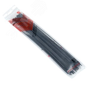 Хомут P6.6 стандартный черный 3.6x300 (50шт) FlexLock PROxima - фото 1
