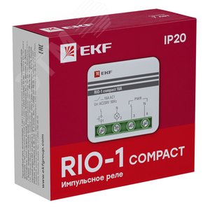Реле импульсное RIO-1 compact 10А PROxima rio-1k-10 EKF - 3