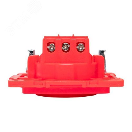 Стокгольм Механизм Розетки 1-местной с/з 16А винтовые клеммы красный с защ. штор. EKF - фото 6