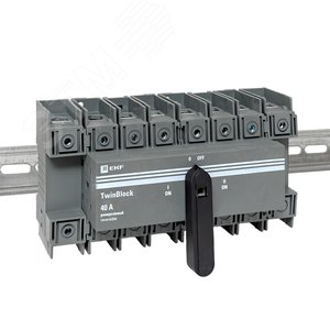 Рубильник 40A 4P реверсивный c рукояткой для прямой установки TwinBlock - фото 2