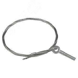 Трос стальной с рым-болтом М6 L=10м (2мм) - фото 1