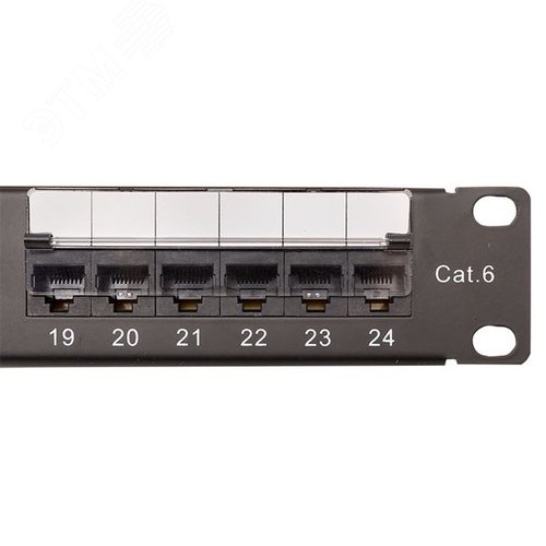 Патч-панель TERACOM PRO 19'' Cat.6 1U неэкранированная UTP 24 порта RJ-45 Dual IDC - фото 5