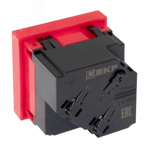 Розетка 45х45 с зазем. 45 градусов, быстрозажимные клеммы, красная EKF - фото 7
