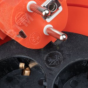 Удлинитель на катушке Атлант 2.0 4 гнезда 30м с заземлением ПВС 3x1.0 10А/2.2кВт PROxima - фото 2