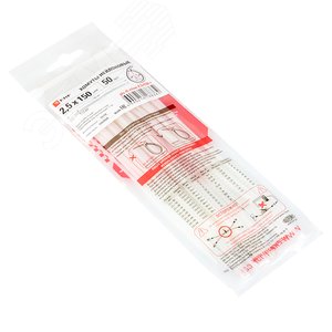 Хомут P6.6 стандартный белый 2.5x160 (100шт) FlexLock PROxima - фото 2
