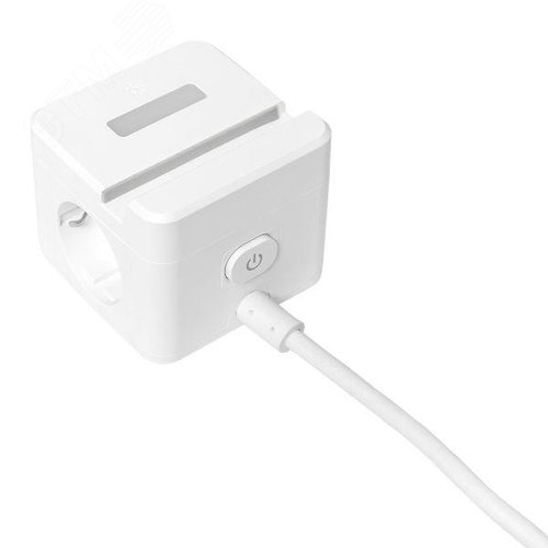 Удлинитель куб 2 гнезда 1USB + 2 Type C с быстрой зарядкой, подставкой под телефон и ночником 1, 3 метра 1 мм2 - фото 9