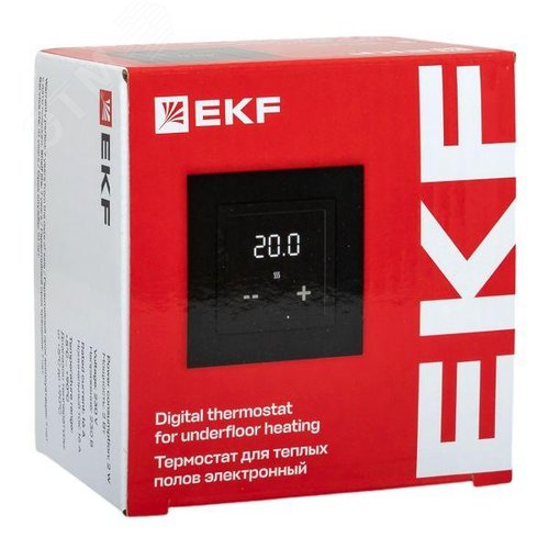 Термостат для теплых полов электронный черный 16 A 230В EKF - фото 11