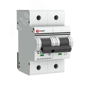 Выключатель автоматический ВА 47-125 2P 100А (C) 15кА PROxima - фото 1