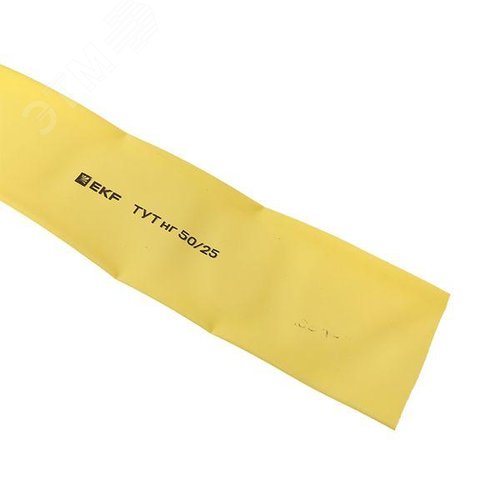 Трубка термоусаживаемая ТУТ нг 50/25 желтая рулон PROxima - фото 5
