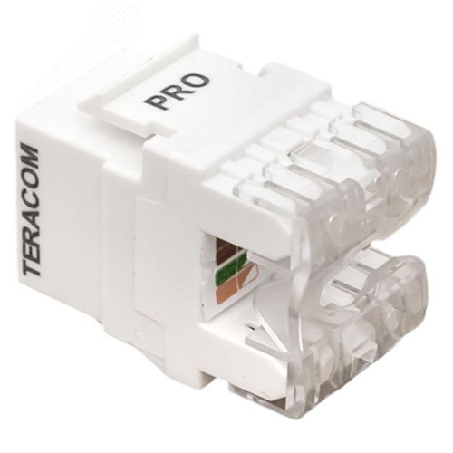 Модуль Keystone TERACOM PRO Cat.6 RJ-45 неэкранированный 110 IDC 180 градусов белый - фото 2