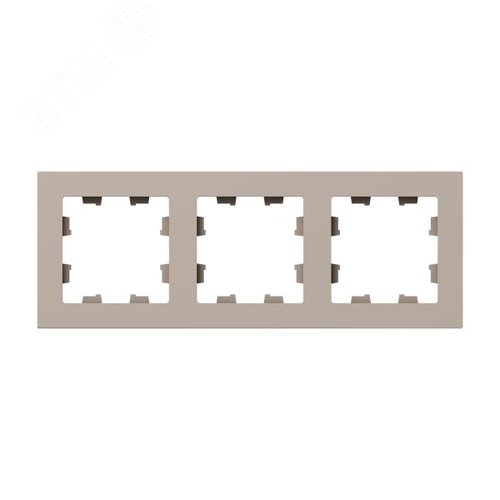 Изображение товара Рамка 3-местная крем. пластик Эпика EKF (шт)